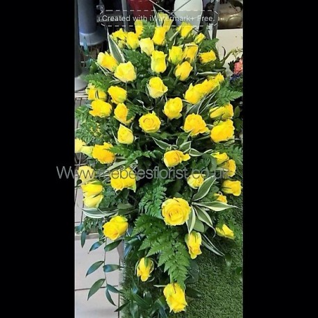 Yellow Rose Casket