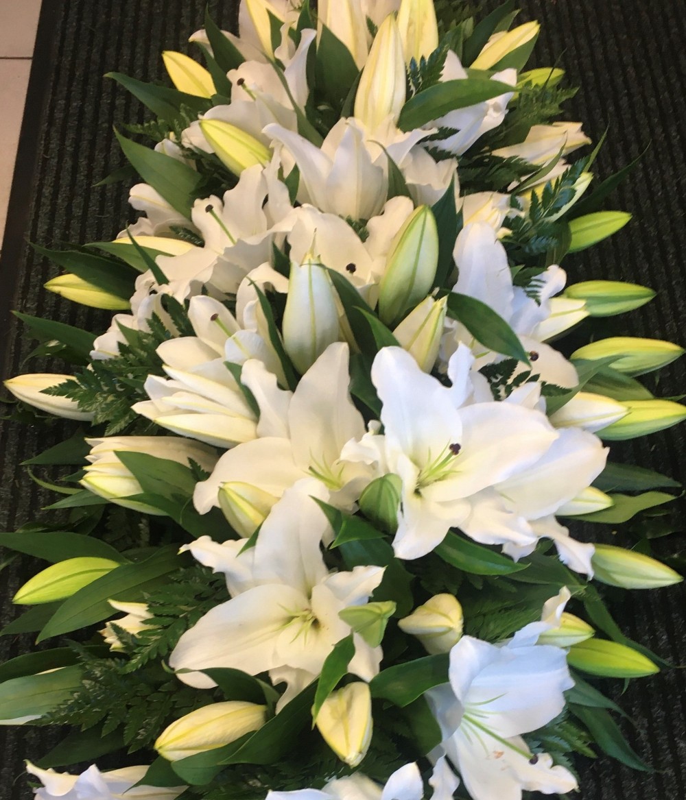 White Lily Casket